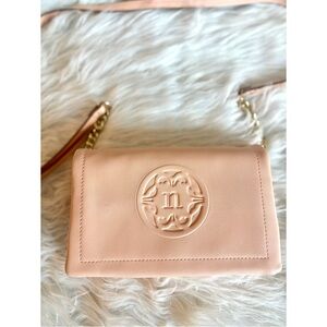 Nanette Lepore Elegant Pink Leather Shoulder Bag